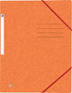 Oxford top file + - dossier élasto - 3 rabats - élastique - a4 - orange - paquet de 10