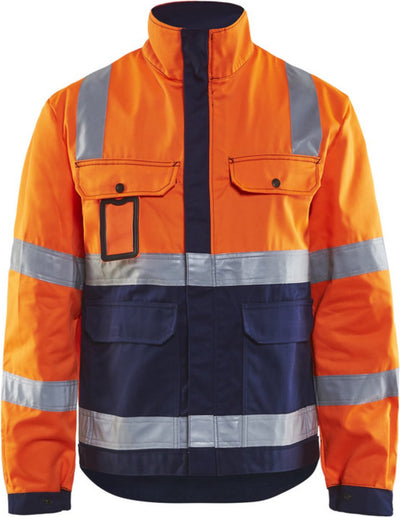 Blåkläder 4023-1804 veste non doublée haute visibilité orange bleu marine taille l