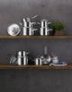 WMF Gourmet Plus - set de casseroles - 5 pièces - acier inoxydable - avec couvercle - convient à toutes les sources de chaleur