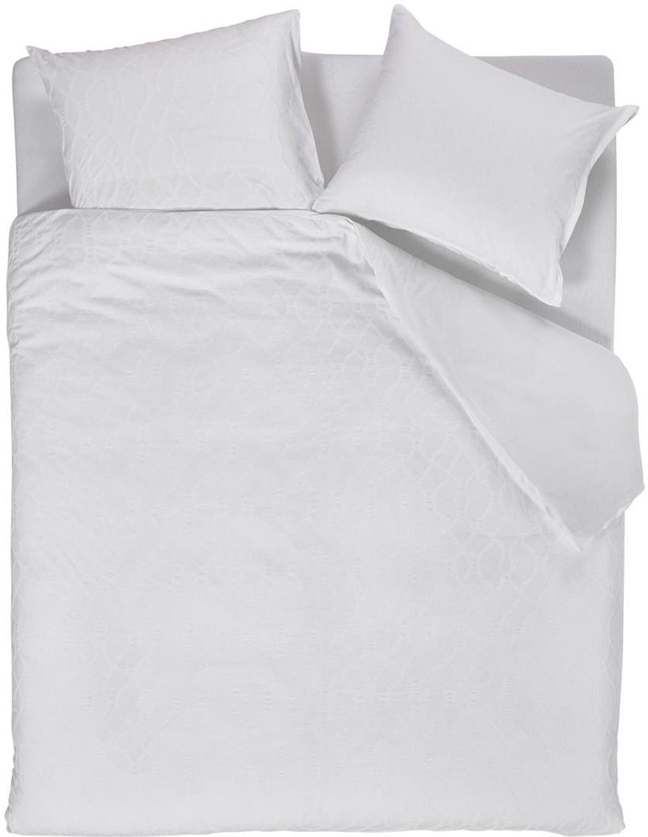 Housse de couette laiteuse Bedinghouse - unie - lits jumeaux - 240x200 220 cm - blanc