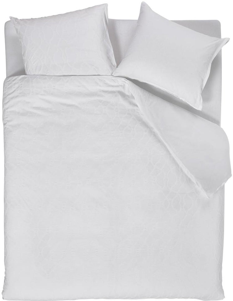 Housse de couette laiteuse Bedinghouse - unie - lits jumeaux - 240x200 220 cm - blanc