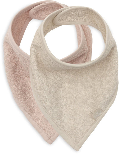 Jollein bavoir bandana soie rose sable (pack de 2)