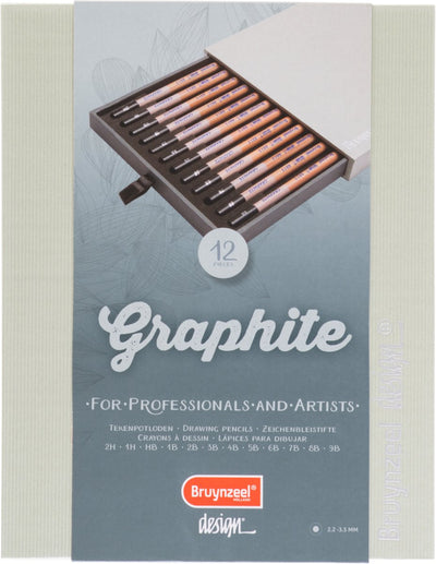 Bruynzeel design boîte graphite crayons graphite - 12 pièces