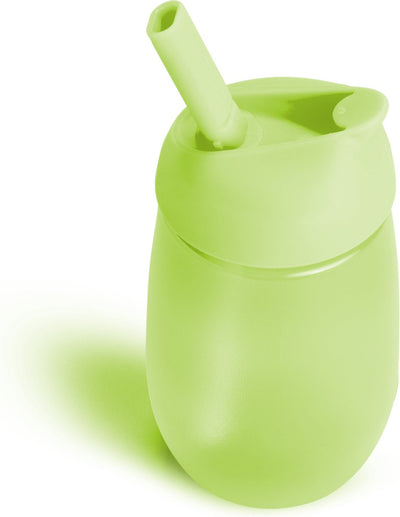 Gobelet en paille Munchkin - gobelet anti-fuite - nettoyage simple - facile à nettoyer - passe au lave-vaisselle - gobelet pour bébé et enfant - 296 ml - vert