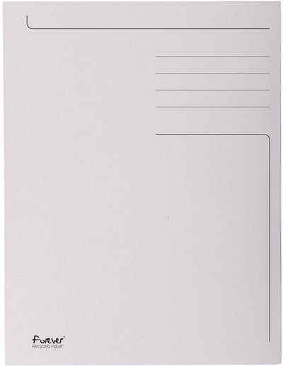 Exacompta 50x chemise imprimée Forever® à 3 rabats - 280 g/m² - 24,5x35 cm pour folio - gris - 449019e