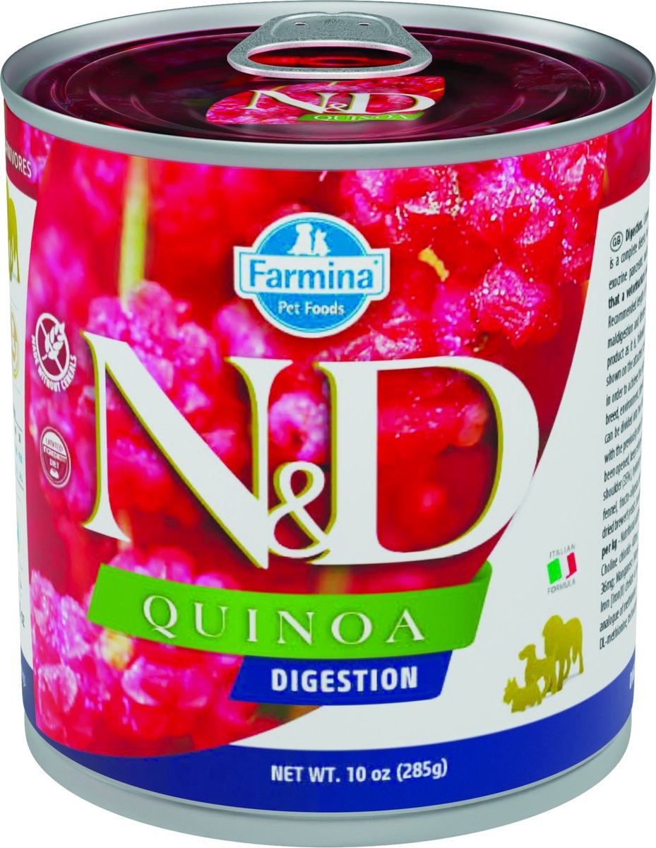 Farmina nourriture pour animaux farmina n d chien quinoa digestion agneau 285 gr