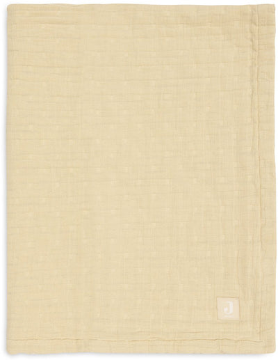 Jollein couverture bébé berceau - 75x100cm - hydrophile - jacquard - vanille