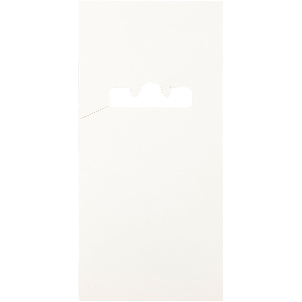 Carte pour crochet double, L: 123 mm, W: 58 mm, blanc, 200 pièces 1 boîte