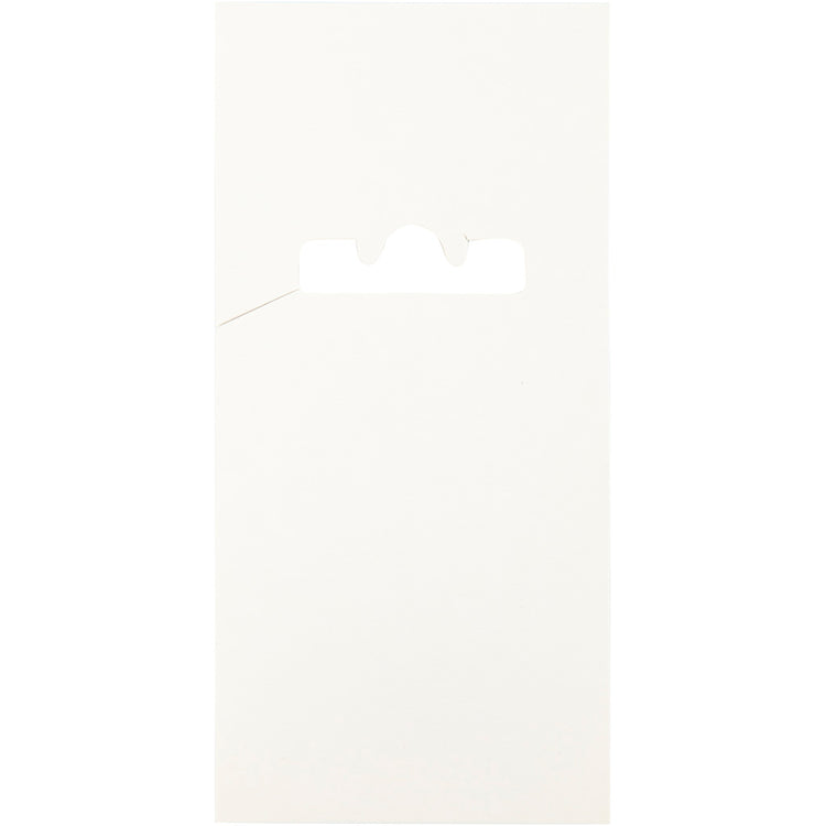 Carte pour crochet double, L: 123 mm, W: 58 mm, blanc, 200 pièces 1 boîte