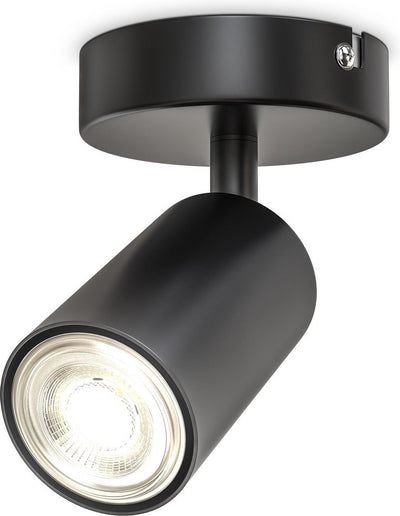 Briloner b.k.licht - spot en saillie - spot de plafond noir - spot avec raccord gu10 - barre rotative - inclinable - spots muraux - ø5,5cm