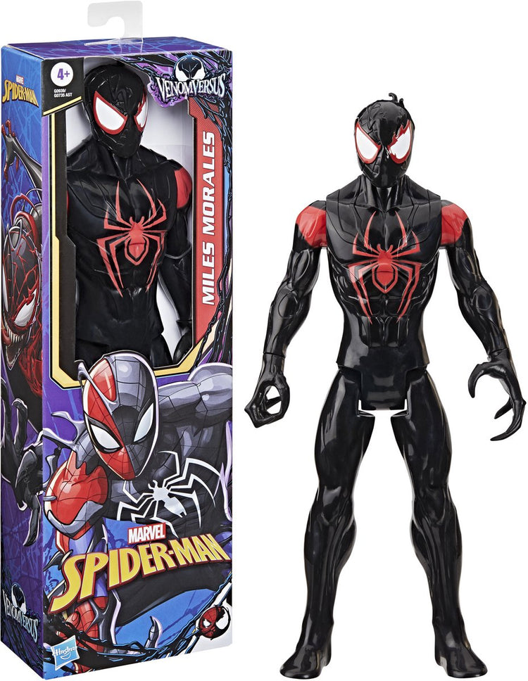 Marvel Spider-Man Venom Versus Titan Hero Series Miles Morales, figurine articulée de 12 pouces, 4+