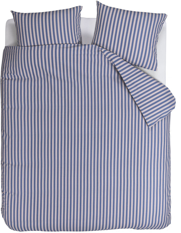 Housse de couette Beddinghouse Veya - lits jumeaux - 240 x 200 220 cm - bleu