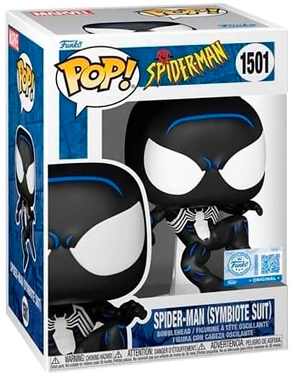 Funko-pop ! merveille : spider-man - spider-man (costume symbiote) #1501 exclusif