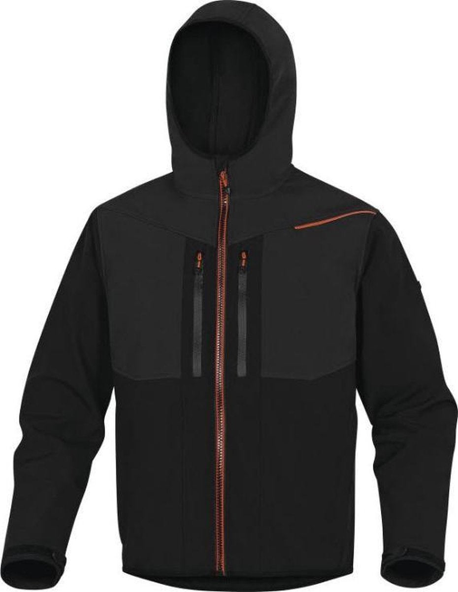 Veste softshell 3 couches Delta Plus Horten - noir | orange - l