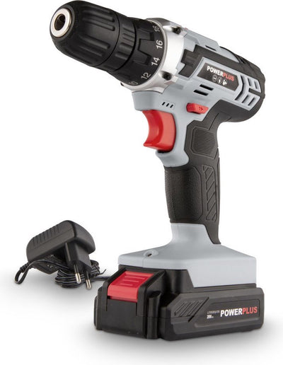 Perceuse sans fil Powerplus powc1071 - Perceuse à batterie 20 V pour bois et métal - incl. batterie, chargeur et étui