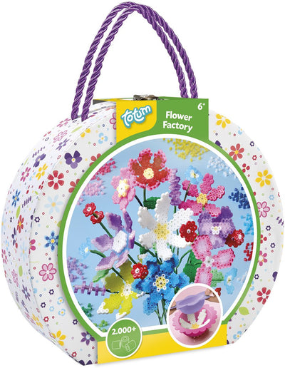 Valise artisanale Totum confectionnant des fleurs avec plus de 2000 perles thermocollantes - fabrique de fleurs - jouets créatifs pour enfants et adultes - astuce cadeau