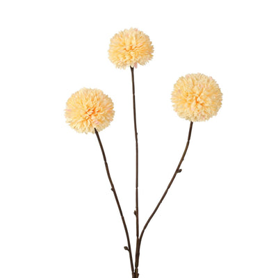 Pompon fleur artificielle collection Roberts 78 cm jaune tendre