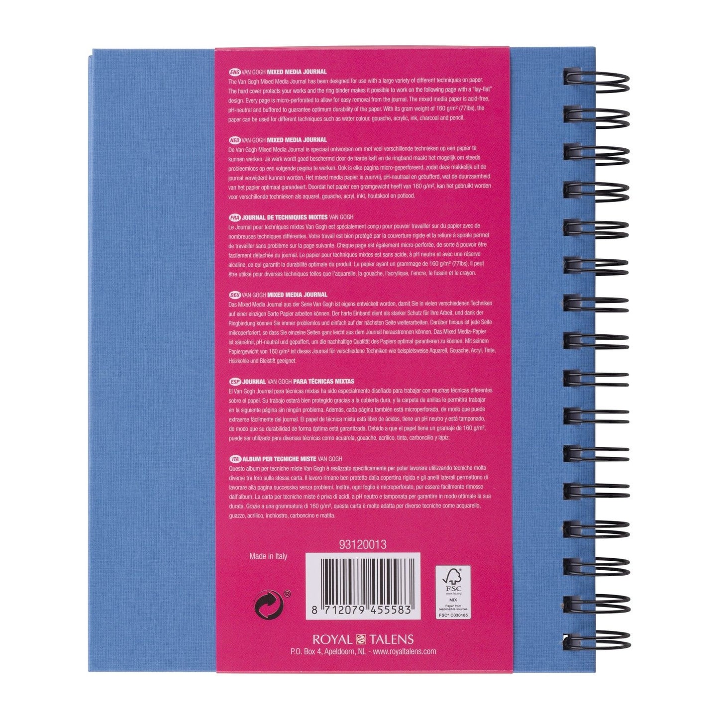 Van Gogh • journal multimédia a5 160 g 50 feuilles