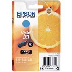 Cartouche d'encre epson c13t33424012 cyan
