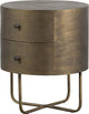 Meuble rond brillant Woood - métal - laiton antique - 48x39x39