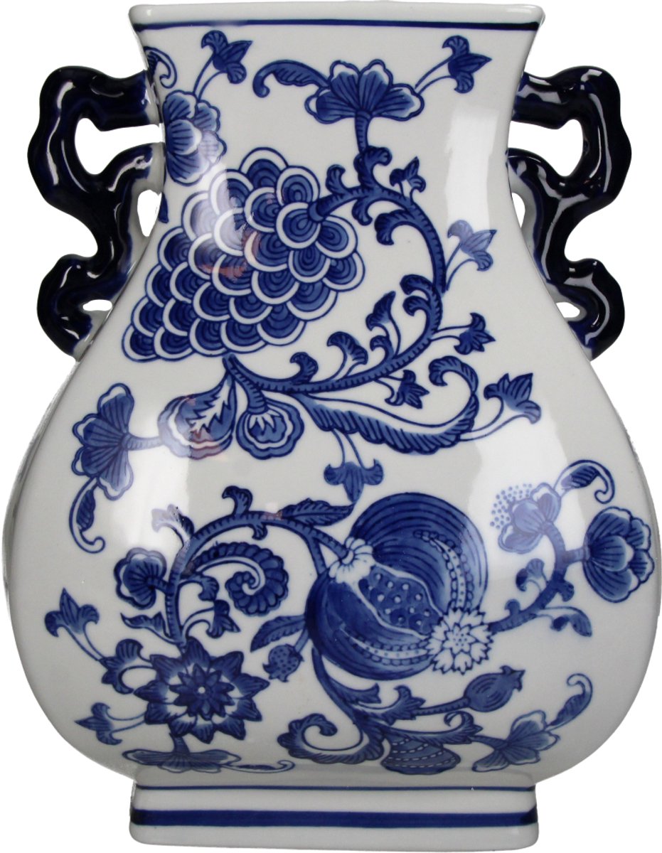 Vase collection Hd porcelaine bleu 22x19x29,5cm