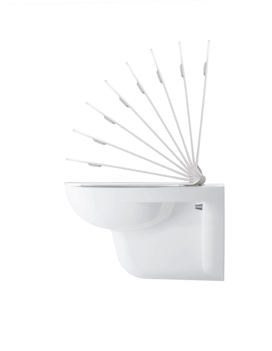 Abattant WC Duravit d-code 43,8x35,9x5cm avec fermeture amortie - plastique - blanc brillant