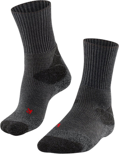 Falke tk-x expédition rembourrage ultra épais laine matériau fonctionnel chaussettes de randonnée hommes gris - taille 46-48