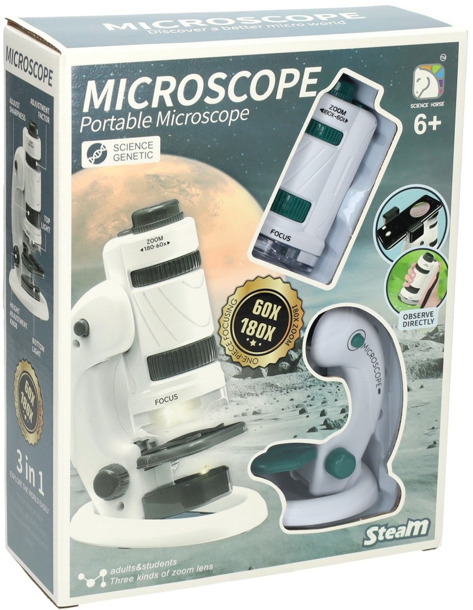 Ensemble de microscope vert
