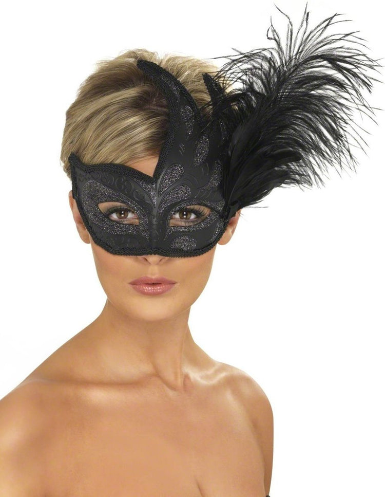 Smiffys se déguisent en costumes | couvre-chef - masque de plumes de Colombina orné
