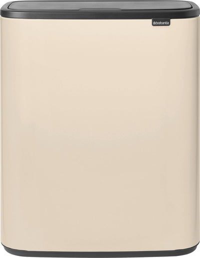 Poubelle Brabantia bo touch bin - 1 compartiment - 60 litres - beige doux