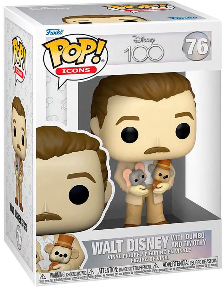 Funko-pop ! Disney 100 - Walt Disney et Dumbo Timothy peluche #76