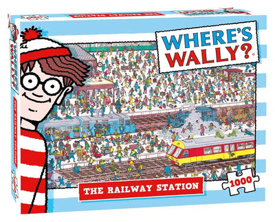 Beaucoup de cadeaux Puzzle de l'endroit où apos; S gare de chemin de fer et pièces