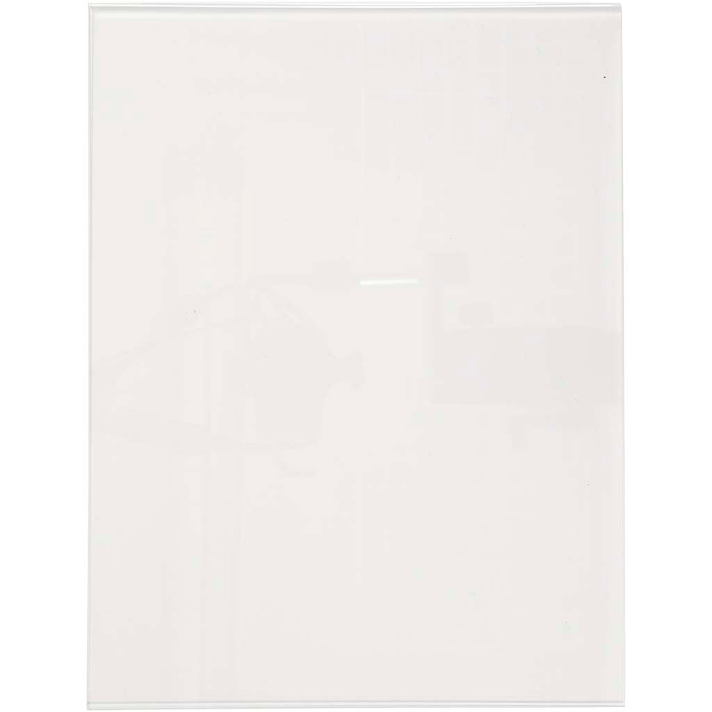 Support de bouclier, h : 420 mm, l : 320 mm, transparent, 1 pièce