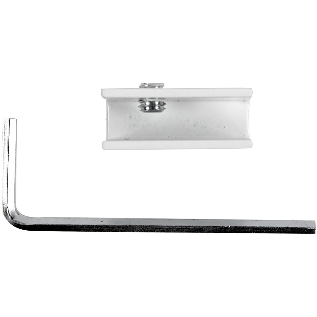 Profilé de collection, h : 22 mm, d : 11 cm, l : 32 mm, blanc, 1 pièce