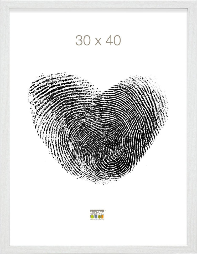 Cadre photo Deknudt frames - blanc - s44cf1 - pour photo : 30x40 cm
