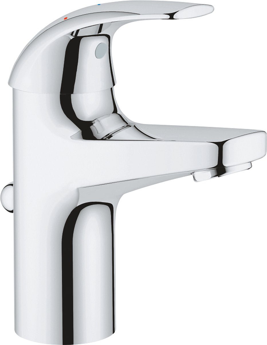 Robinet pour lavabo Grohe quickfix start courbe - ecojoy - avec vidage - chrome - économie d'eau