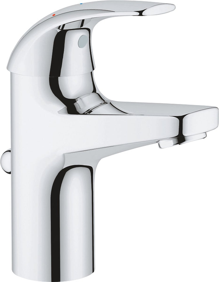Robinet pour lavabo Grohe quickfix start courbe - ecojoy - avec vidage - chrome - économie d'eau