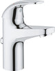 Robinet pour lavabo Grohe quickfix start courbe - ecojoy - avec vidage - chrome - économie d'eau