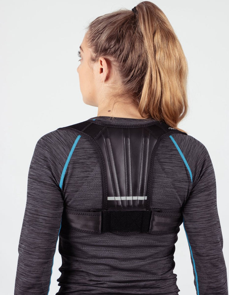 Correcteur de posture Avento - réglable - noir gris argenté
