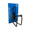 Porte-bidon Brass Schlager m-Wave aluminium noir avec capuchons de protection