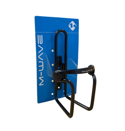 Porte-bidon Brass Schlager m-Wave aluminium noir avec capuchons de protection