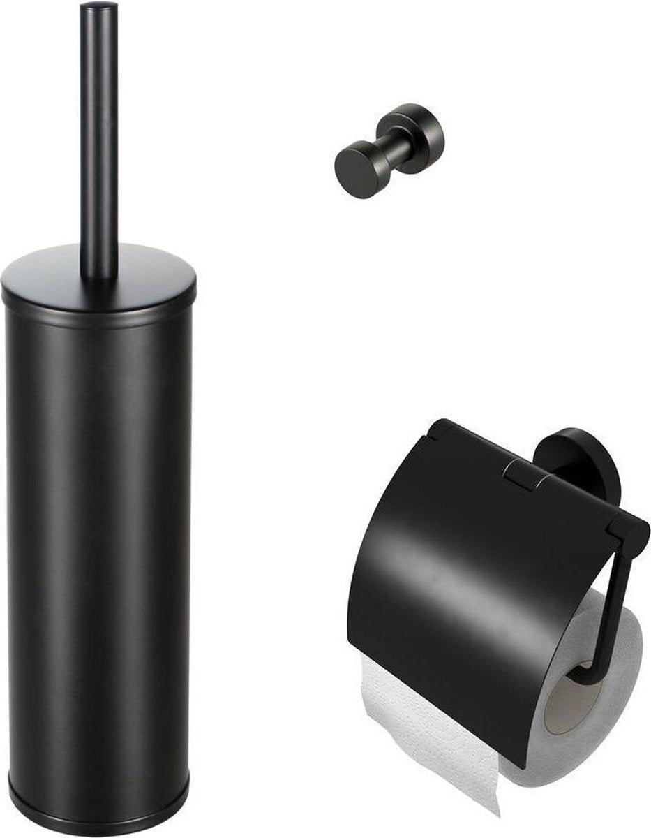 Geesa nemox ensemble d'accessoires de toilette - noir