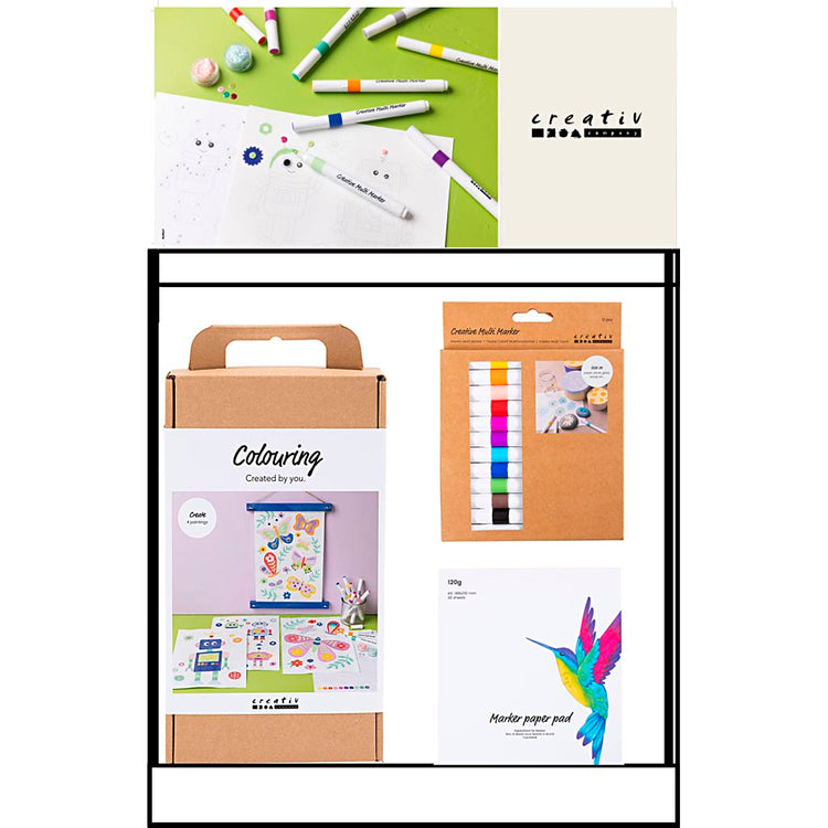 Petit présentoir de comptoir d'entreprise Creativ, catégorie, couleurs, enfants, 36 unités. 1 pièce