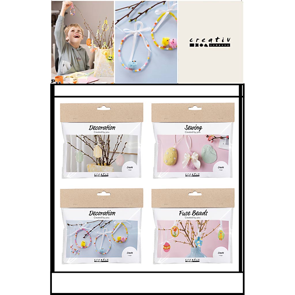Petit présentoir de comptoir d'entreprise Creativ, catégorie, Pâques, enfants et adultes, 96 unités. 1 pièce