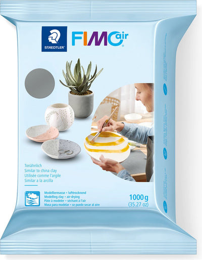 Pâte à modeler Fimo séchant à l'air - 1 kg - gris