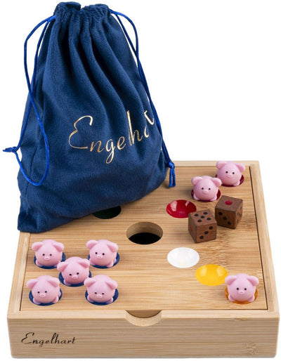 Jeu de cochon en bambou avec cochons en silicone