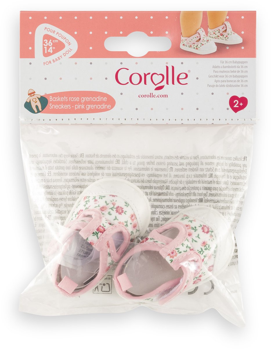 Baskets pour poupée Corolle rose grenadine - 36cm