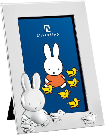 Zilverstad - cadre photo Miffy avec canards 6x9 cm argenté