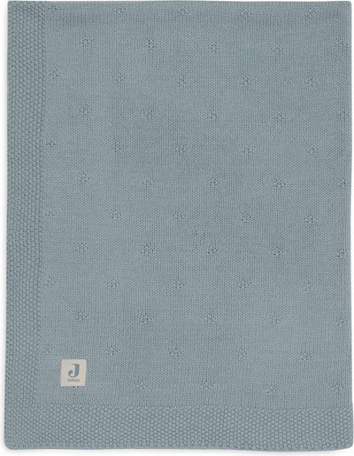 Jollein - couverture de berceau 75x100cm - couverture de berceau, couverture de berceau, couverture de bébé - tricot confortable vert d'eau