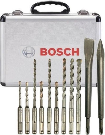 Bosch série SDS-plus - mallette à outils - 11 pièces - mallette en aluminium - acier de haute qualité